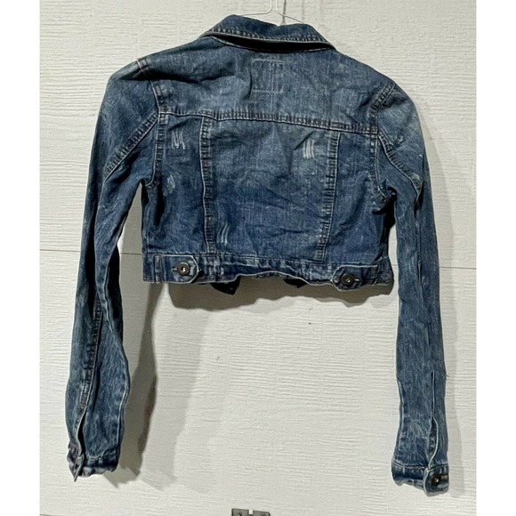 Highway Jeans Cropped Distressed Jacket Size S Denim ⭐ - Picture 7 of 8